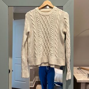 Abercrombie and fitch white knit sweater